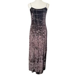 Kay‎ Unger New York Purple Velvet Beaded Maxi Evening Dress Size 6 NWT